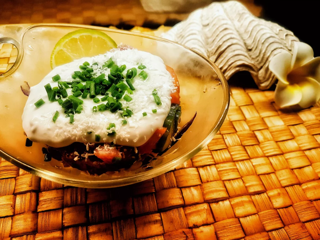 Tartare de poisson sauce coco